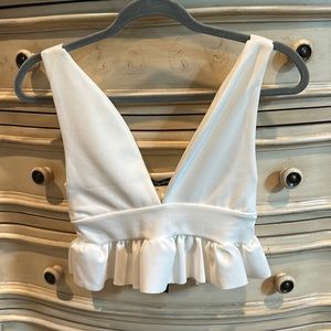 Deep down plunging crop top